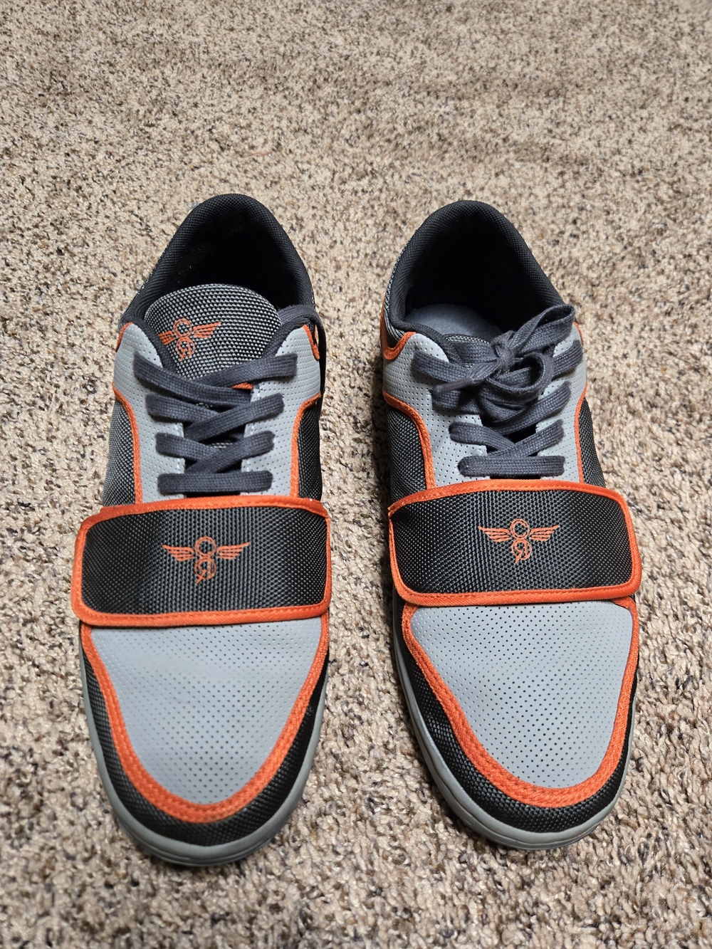 *Size 12* Creative Recreation* Cesario* Black, Gray, and Orange* Good Condition*